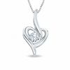 Thumbnail Image 1 of Previously Owned - Sirena™ 1/8 CT. T.W. Diamond Tiny Love Heart Pendant in 10K White Gold