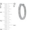 Thumbnail Image 2 of Previously Owned - 1/8 CT. T.W. Diamond Sparkle Hoop Earrings in Sterling Silver