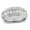 Thumbnail Image 1 of Previously Owned - Men's 1 CT. T.W. Diamond Eleven Stone Ring in 14K White Gold