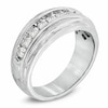 Thumbnail Image 2 of Previously Owned - Men's 1 CT. T.W. Diamond Eleven Stone Ring in 14K White Gold
