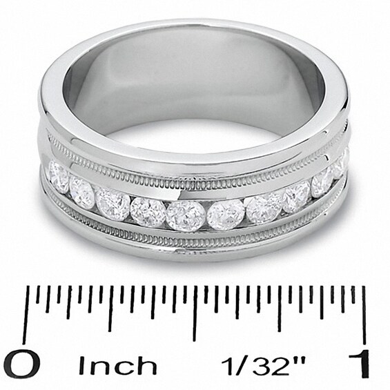 Previously Owned - 1 CT. T.w. Diamond Eleven Stone Ring in 14K White Gold