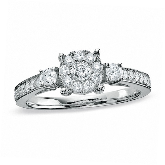 Previously Owned - 5/8 CT. T.w. Diamond Engagement Ring in 14K White Gold