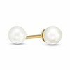 Thumbnail Image 1 of Previously Owned-Child's Reversible 3.75mm Freshwater Cultured Pearl and 14K Gold Ball Stud Earrings