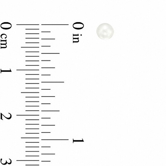 Previously Owned-Child's Reversible 3.75mm Freshwater Cultured Pearl and 14K Gold Ball Stud Earrings