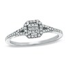 Thumbnail Image 1 of Previously Owned - 1/5 CT. T.W. Composite Square Diamond Vintage-Style Promise Ring in 10K White Gold