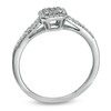 Thumbnail Image 2 of Previously Owned - 1/5 CT. T.W. Composite Square Diamond Vintage-Style Promise Ring in 10K White Gold
