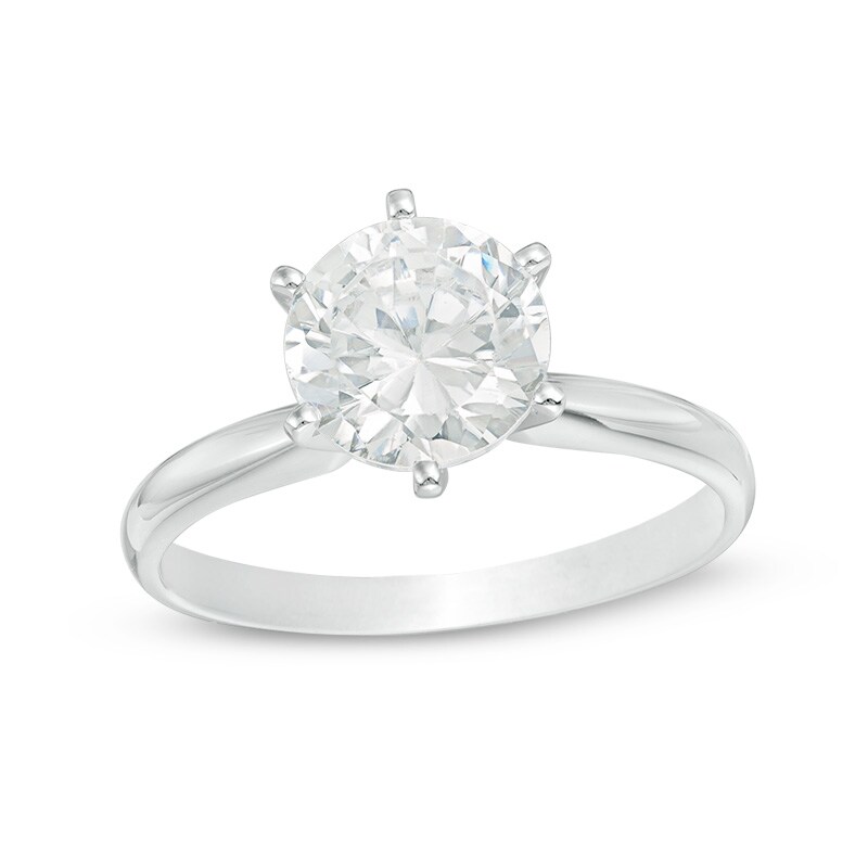 Main Image 1 of Previously Owned - 1-1/2 CT.  Diamond Solitaire Engagement Ring in 14K White Gold (I/I2)
