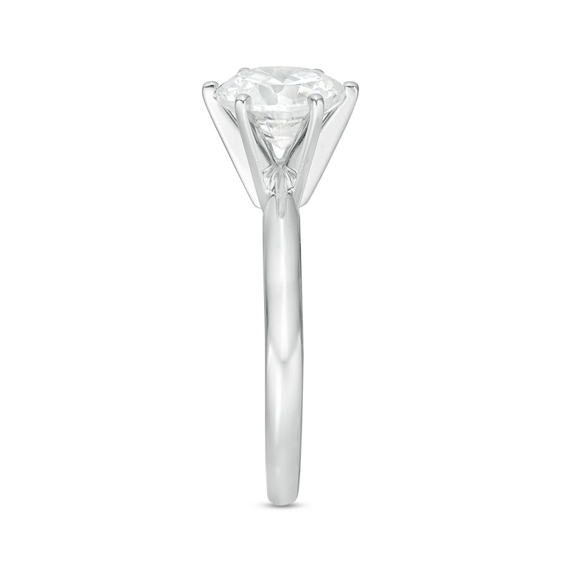 Main Image 4 of Previously Owned - 1-1/2 CT.  Diamond Solitaire Engagement Ring in 14K White Gold (I/I2)