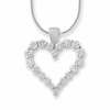Thumbnail Image 1 of Previously Owned - 1/2 CT. T.W. Colourless Diamond Heart Pendant in 14K White Gold