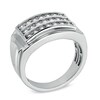 Thumbnail Image 2 of Previously Owned - 1/4 CT. T.W. Diamond Triple Row Ring in Sterling Silver