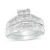 Thumbnail Image 0 of Previously Owned - 1-1/2 CT. T.W. Quad Princess-Cut Diamond Bridal Set in 14K White Gold