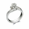 Thumbnail Image 2 of Previously Owned 1/3 CT. T.W. Diamond Composite Soldered Bridal Set in 10K White Gold