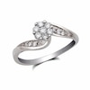Thumbnail Image 3 of Previously Owned 1/3 CT. T.W. Diamond Composite Soldered Bridal Set in 10K White Gold