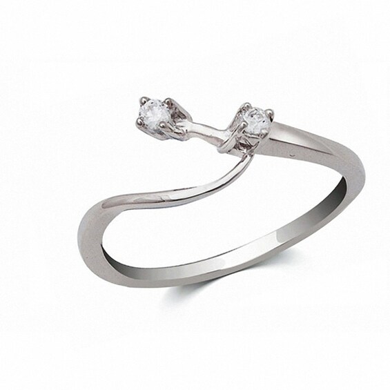 Previously Owned 1/3 CT. T.w. Diamond Composite Soldered Bridal Set 10K White Gold