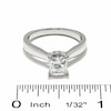 Thumbnail Image 3 of Previously Owned - 3/4 CT. Princess-Cut Diamond Solitaire Crown Ring in 14K White Gold