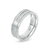 Thumbnail Image 2 of Previously Owned - 1/8 CT. T.W. Diamond Comfort-Fit Wedding Band in Stainless Steel
