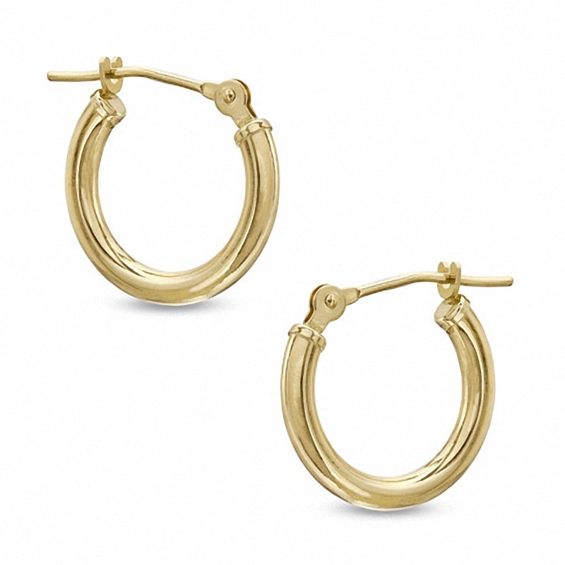 Main Image 1 of Previously Owned - 14.0mm Hoop Earrings in 14K Gold