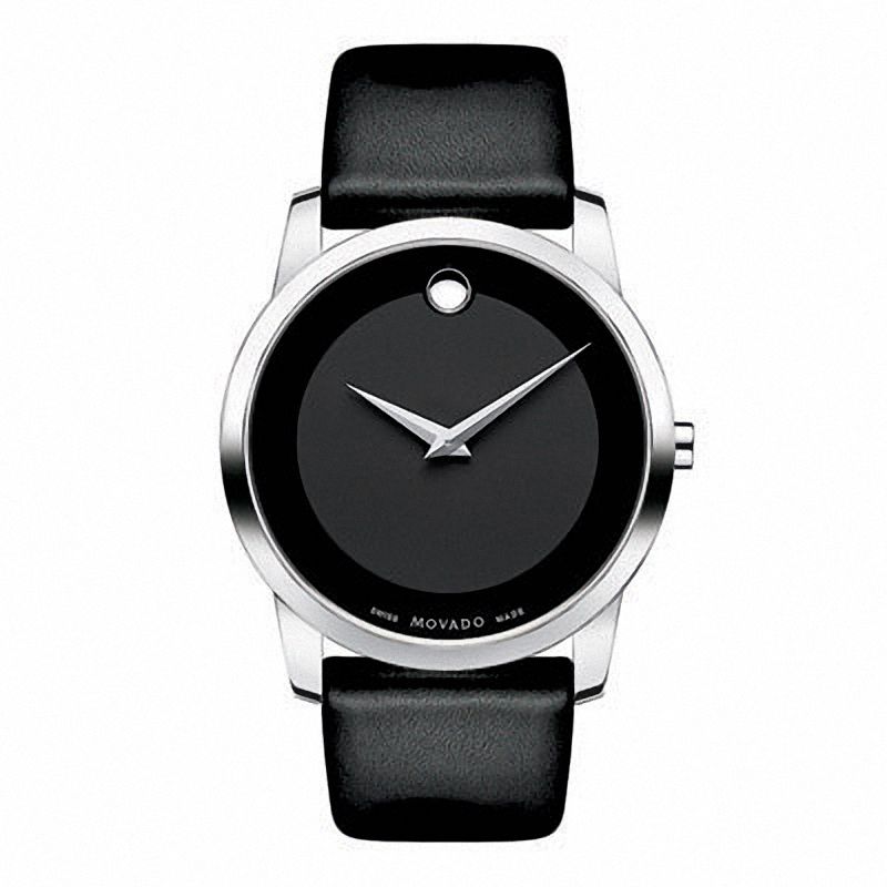 Main Image 1 of Previously Owned - Men's Movado Museum Classic Strap Watch with Black Dial (0606502)