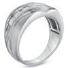 Thumbnail Image 2 of Previously Owned - Men's 1 CT. T.W. Diamond Seven Stone Slant Wedding Band in 10K White Gold