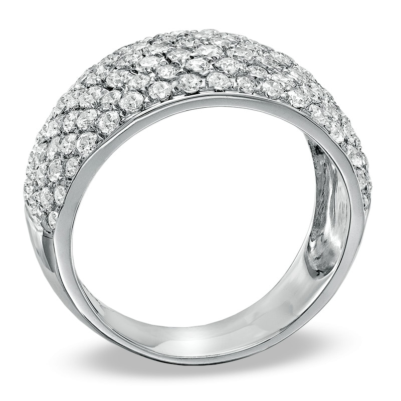 Main Image 2 of Previously Owned - 2 CT. T.W. Diamond Multi-Row Band in 10K White Gold