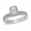 Thumbnail Image 1 of Previously Owned - 1-1/2 CT. T.W.  Emerald-Cut Diamond Bridal Set in 14K White Gold (I/I1)