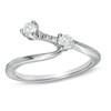 Thumbnail Image 3 of Previously Owned - 1 CT. T.W. Diamond Three Stone Swirl Bridal Set in 14K White Gold