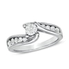 Thumbnail Image 4 of Previously Owned - 1 CT. T.W. Diamond Three Stone Swirl Bridal Set in 14K White Gold