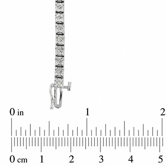 Previously Owned - 1/2 CT. T.w. Diamond Tennis Bracelet in Sterling Silver - 7.25"