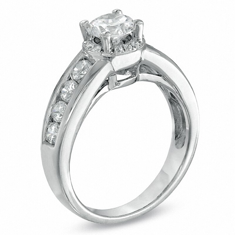 Main Image 2 of Previously Owned - 2-1/2 CT. T.W. Diamond Engagement Ring in 14K White Gold
