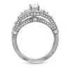 Thumbnail Image 2 of Previously Owned - 2 CT. T.W. Framed Emerald-Cut Diamond Three Stone Ring in 14K White Gold