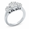 Thumbnail Image 2 of Previously Owned - 1-1/2 CT. T.W. Diamond Flower Ring in 14K White Gold