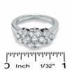 Thumbnail Image 3 of Previously Owned - 1-1/2 CT. T.W. Diamond Flower Ring in 14K White Gold