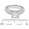 Thumbnail Image 3 of Previously Owned - 2-1/2 CT. T.W.  Framed Princess-Cut Diamond Engagement Ring in 14K White Gold