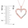 Thumbnail Image 2 of Previously Owned - 1/20 CT. T.W. Diamond Three Stone Heart Pendant in 10K Rose Gold