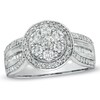 Thumbnail Image 1 of Previously Owned - 1 CT. T.W. Diamond Cluster Frame Ring in 10K White Gold