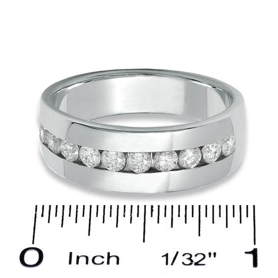 Previously Owned - 1 CT. T.w. Channel Set Diamond Wedding Band in 14K White Gold