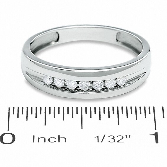 Previously Owned - 1/4 CT. T.w. Diamond Wedding Band in 10K White Gold