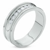 Thumbnail Image 2 of Previously Owned - 1/2 CT. T.W. Diamond Channel Milgrain Band in 14K White Gold