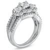 Thumbnail Image 2 of Previously Owned 1-1/2 CT. T.W. Diamond Three Stone Frame Soldered Bridal Set in 14K White Gold