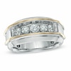 Previously Owned - Men's 1 CT. T.W. Diamond Five Stone Band in 10K Two-Tone Gold