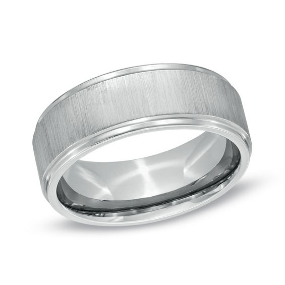Previously Owned - 8.0mm Comfort Fit Satin Finish Cobalt Wedding Band