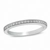 Thumbnail Image 1 of Previously Owned - 1/10 CT. T.W. Diamond Milgrain Wedding Band in 14K White Gold