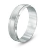 Thumbnail Image 2 of Previously Owned - Men's 6.0mm Brushed center Wedding Band in 10K White Gold