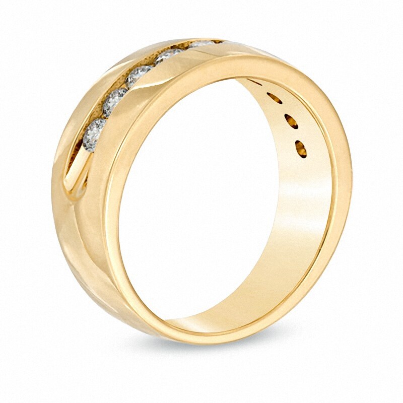 Main Image 2 of Previously Owned - 1 CT. T.W. Channel-Set Diamond Band in 14K Gold