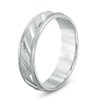 Thumbnail Image 2 of Previously Owned - 6.0mm Comfort Fit Slant Wedding Band in 14K White Gold