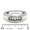 Thumbnail Image 1 of Previously Owned - Men's 1/2 CT. T.W. Diamond Five Stone Double Ribbon Band in 10K Two-Tone Gold