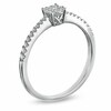 Thumbnail Image 2 of Previously Owned - 1/4 CT. T.W. Diamond Cluster Ring in 14K White Gold