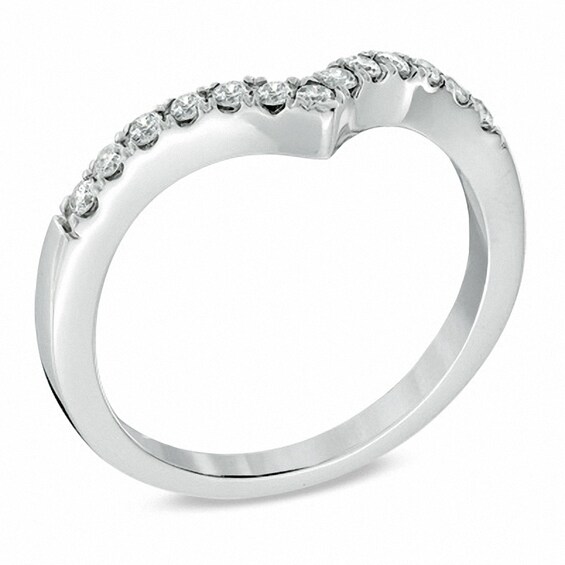 Previously Owned - 1/4 CT. T.w. Diamond Contour Anniversary Band in 10K White Gold