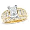 Thumbnail Image 0 of Previously Owned - 2 CT. T.W. Princess-Cut Composite Diamond Engagement Ring in 14K Gold