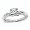Previously Owned - 1/2 CT. T.W. Princess-Cut Diamond Framed Engagement Ring in 14K White Gold